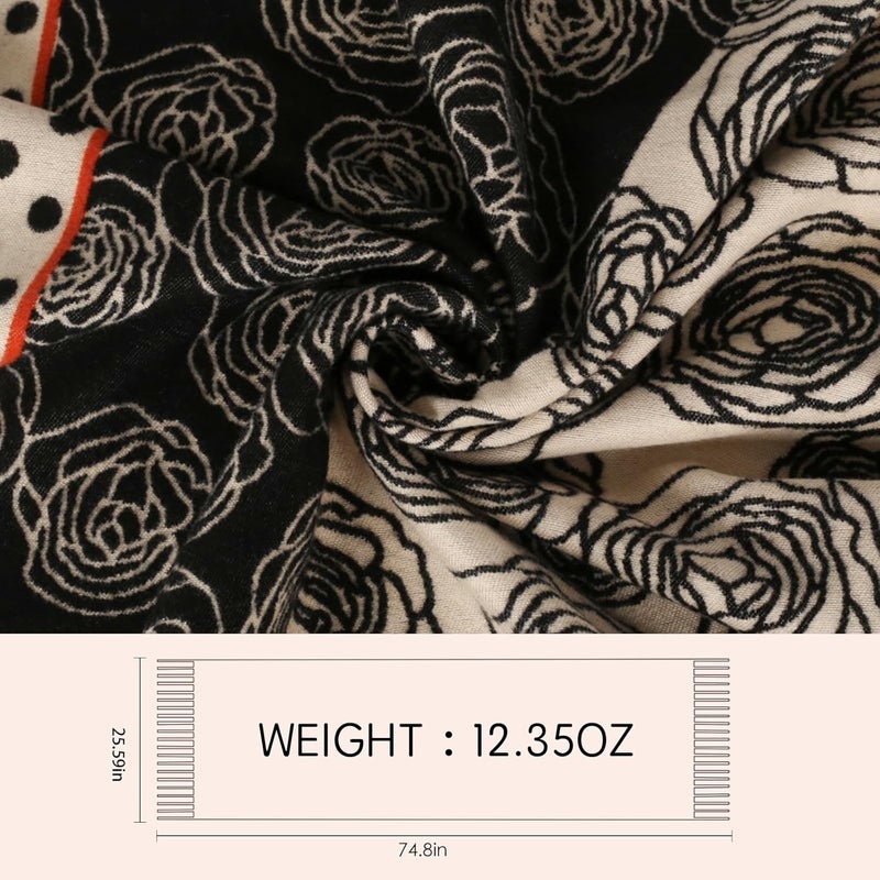 EXTREE Scarfs for Women Pashmina Silky Shawl Wrap for Evening Dressing Blanket Open Front Poncho Cape - Image 2